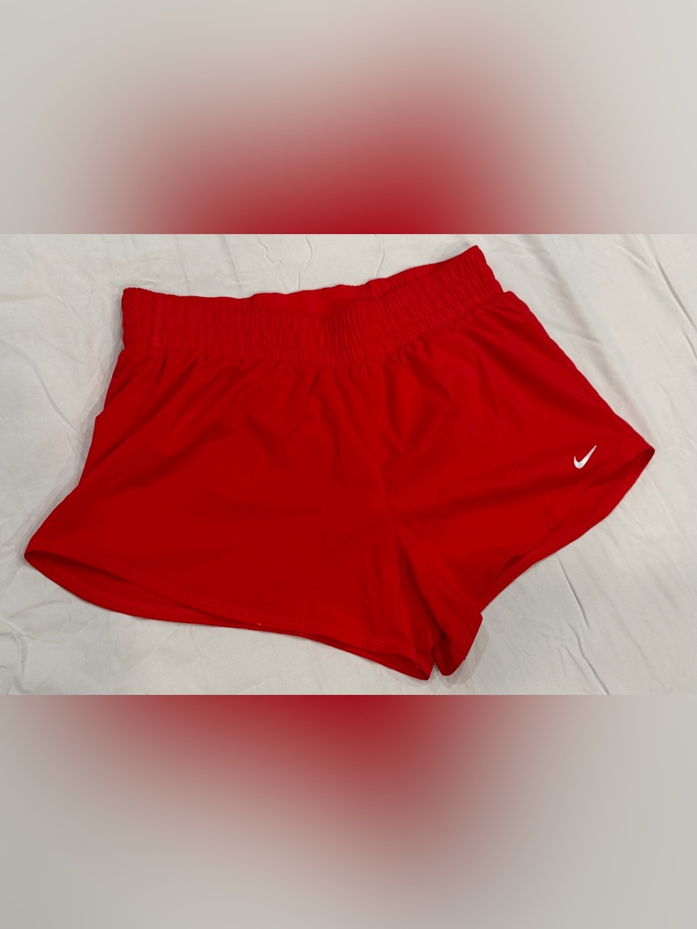 womens nike one dri-fit brief lined shorts red
